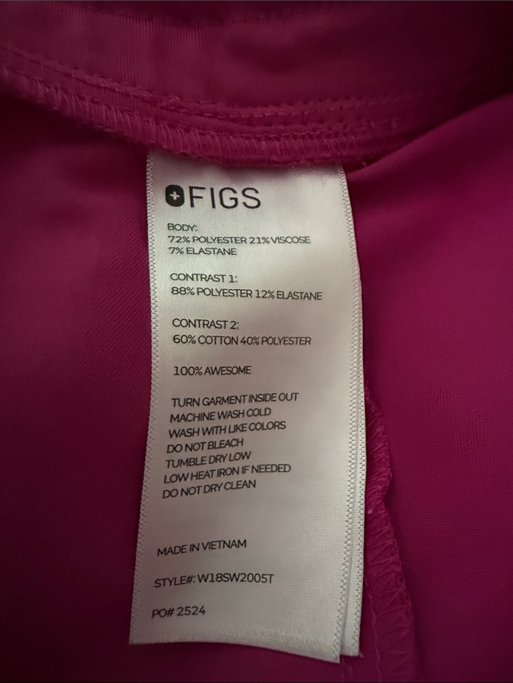 Figs Scrubs Catarina XXL Top Zamora Jogger Pants XXL TALL Raspberry Sorbet Pink - Picture 5 of 5